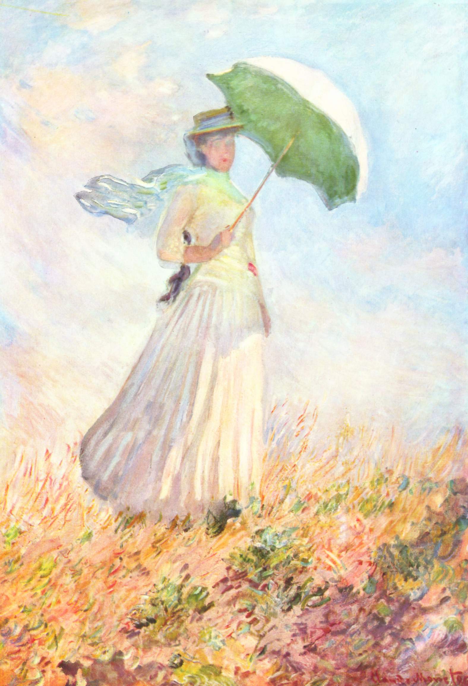 Tableau de Claude Monet ressemblant à une sur parasol.